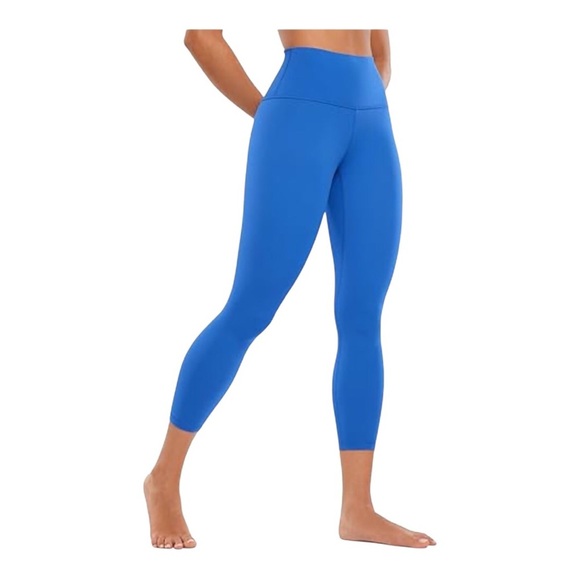 CRZ YOGA Butterluxe Sparkle Blue High Waisted Capris Workout Leggings Size S 4/6 - Picture 1 of 12